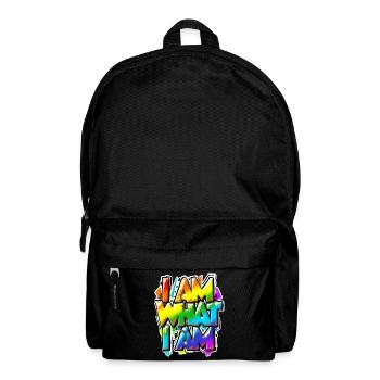 I am what I am - everything is normal, isn't it? - Backpack - black - Front