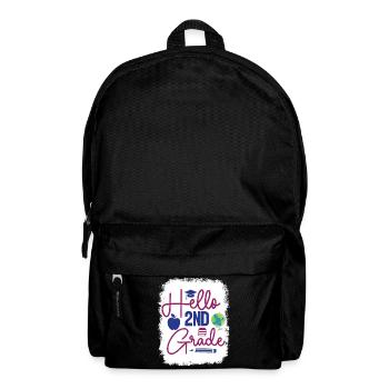 Second Grade Rainbow Girls Boys Teacher Team 2nd - Backpack - black - Front