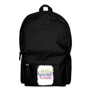 Second Grade Rainbow Girls Boys Teacher Team 2nd - Backpack - black - Front