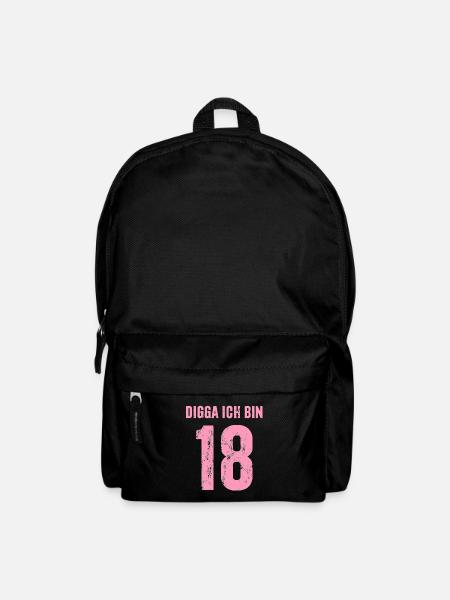 Digga Ich bin 18 - Geschenk zum 18. Geburtstag - Rucksack - Schwarz