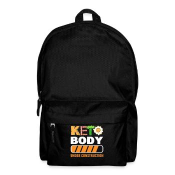 Keto Body Under Construction Keto Diet Ketogenic - Backpack - black - Front