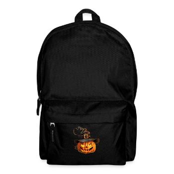 Halloween Outfit Creepy-cute pumpkin witch hat - Backpack - black - Front