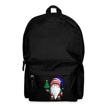 Père Noël Gnome USA Drapeau Joyeux Noël - Sac à dos - noir - Devant