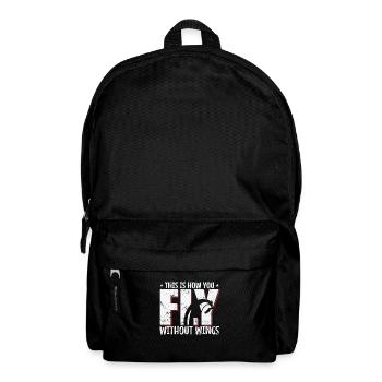 This is how you Fly without Wings Hobby - Rucksack - Schwarz - Vorne