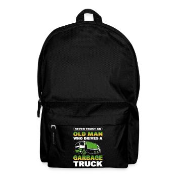 Traue niemals einem alten Mann, der einen - Rucksack - Schwarz - Vorne