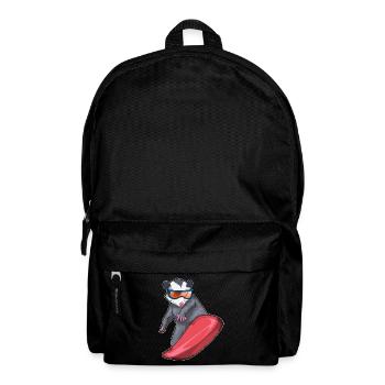 Beutelratte Snowboarder Snowboard - Rucksack - Schwarz - Vorne