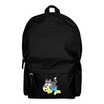 Katze Fisch - Rucksack - Schwarz - Vorne