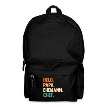 Arbeit Kollegen Vater Papa Teamleiter Führungskraf - Rucksack - Schwarz - Vorne