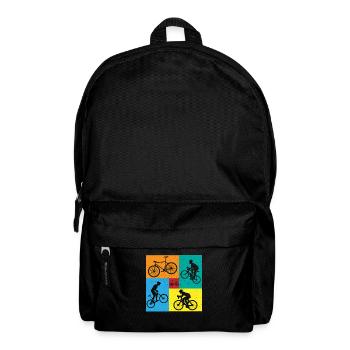 Retro-Bike: Freiheit auf Rädern Biker Radler MTB - Rucksack - Schwarz - Vorne