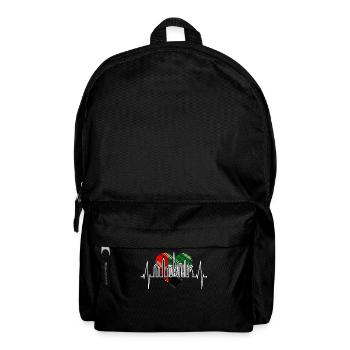 Dubai skyline heartbeat Burj Khalifa UAE flag - Backpack - black - Front