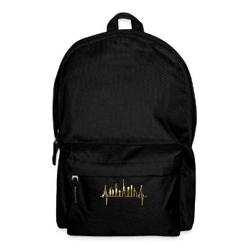 Dubai Skyline Heartbeat Burj Khalifa Silhouette - Backpack - black - Front