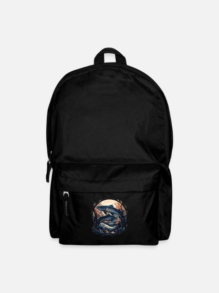 Fisch Fische Hecht Karpfen Angler Fische Angeln - Rucksack - Schwarz