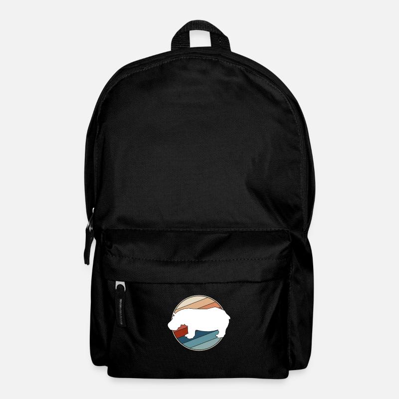 Nilpferd retro - Rucksack - Schwarz