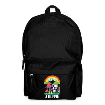 Save The Earth Raise A Hippie - Backpack - black - Front