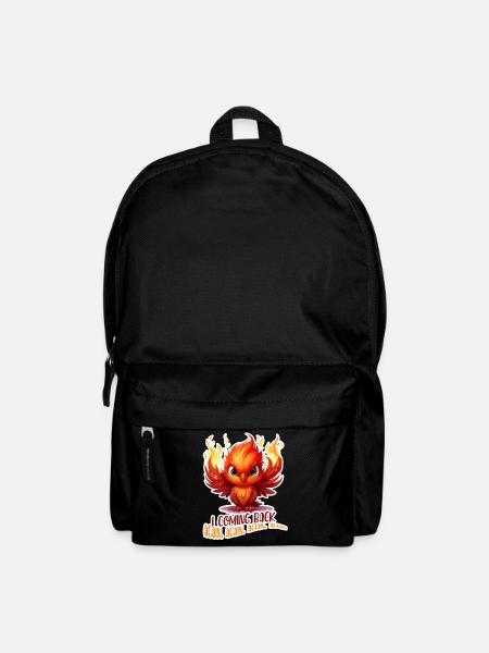 Cartoon Phoenix Come Back Again Shirt - Backpack - black