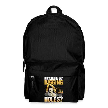 Funny Excavator Driver Heavy Equipment HEO - Backpack - black - Front