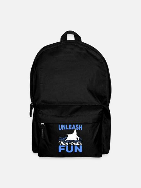 Mantarochen Klappe - Tastischer Spaß Mantarochen - Rucksack - Schwarz