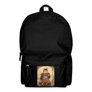 Ninja Cat Samurai Sword | Meow Warrior - Backpack - black - Front