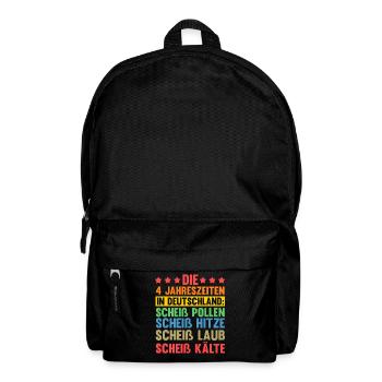 Die 4 Jahreszeiten In Deutschland - Rucksack - Schwarz - Vorne
