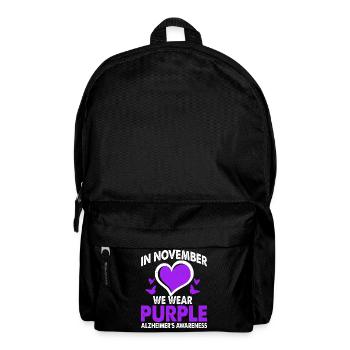 In November we wear the purple Alzheimer's - Backpack - black - Front