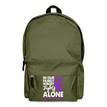No one fights alone - Backpack - olive green - Front