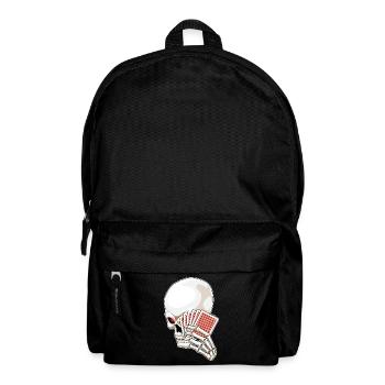 Totenkopf Poker Pokerkarten - Rucksack - Schwarz - Vorne