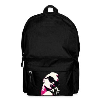 Pop Art Femme Avec Lunettes De Soleil Design - Sac à dos - noir - Devant