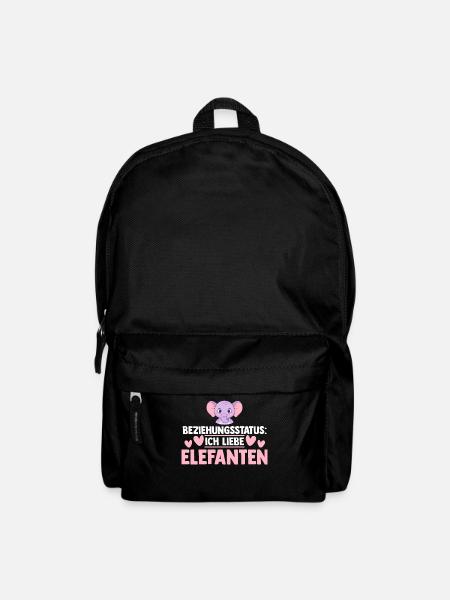 Elefant Elefanten - Rucksack - Schwarz