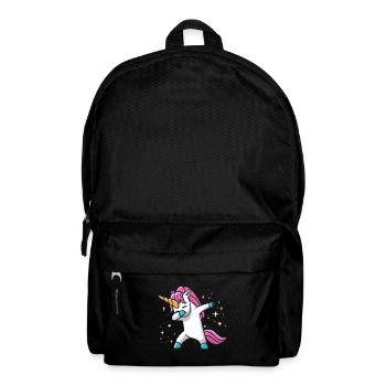 Dabbing Unicorn Einhorn Dab Dabbing Trend Tanz - Rucksack - Schwarz - Vorne