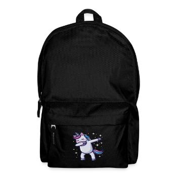 Dabbing Unicorn Einhorn Dab Dabbing Trend Tanz - Rucksack - Schwarz - Vorne