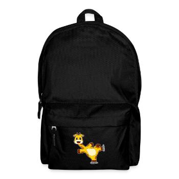 Giraffe Eislaufen Schlittschuhe Wintersport - Rucksack - Schwarz - Vorne