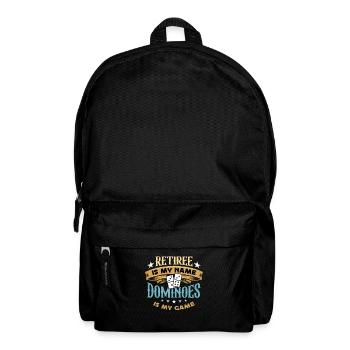 Dominoes Retiree Is My Name Dominoes Board Game - Backpack - black - Front