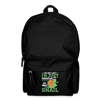 Snail lovers not lazy snail owners - Backpack - black - Front