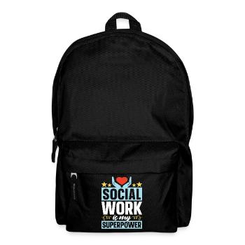 Social Service Social Work Is My Superpower Aide - Rucksack - Schwarz - Vorne