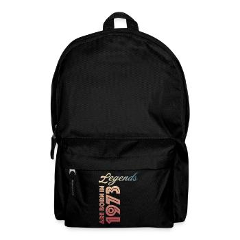 Legends are born in 1973 - Rucksack - Schwarz - Vorne
