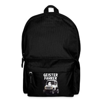 Geister Fahrer ein lustiger Halloween Spruch - Rucksack - Schwarz - Vorne