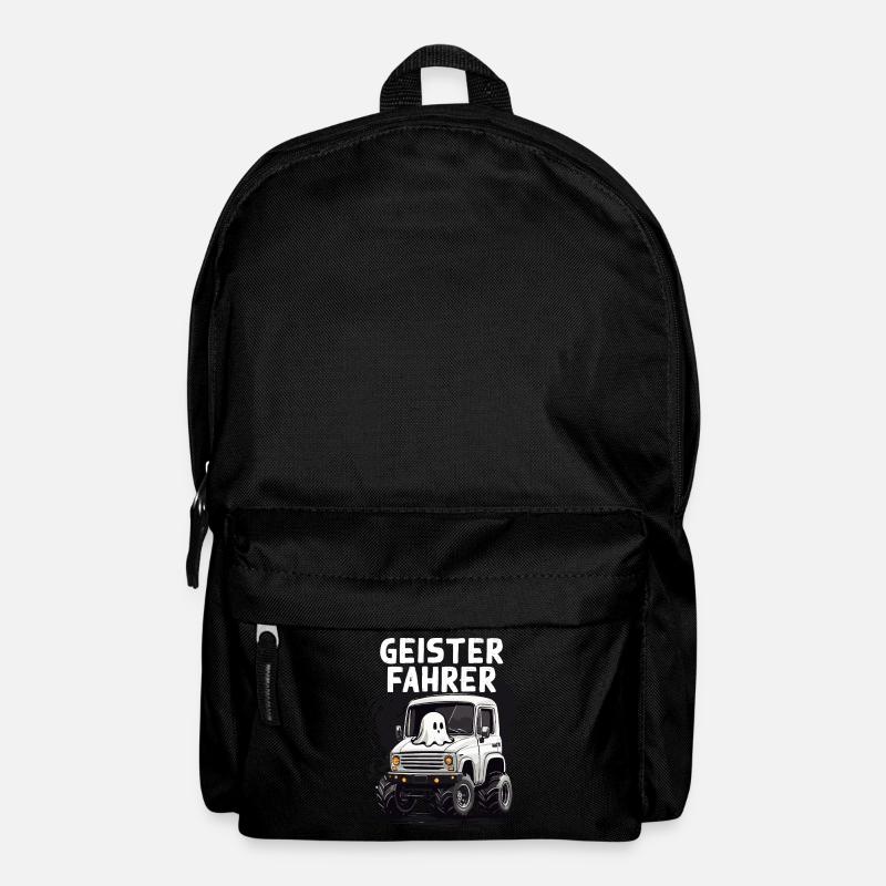 Geister Fahrer ein lustiger Halloween Spruch - Rucksack - Schwarz