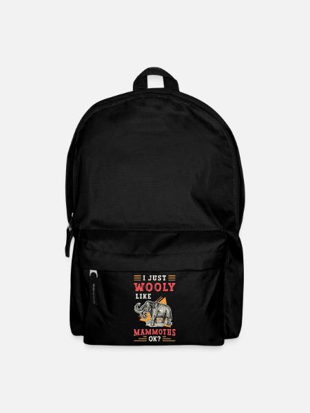 Woolly Mammoth I Just Wooly Like Mammoths Elephant - Backpack - black