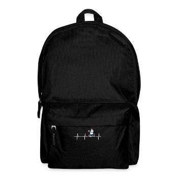 Retro Snowman Silhouette Holiday Decoration - Backpack - black - Front