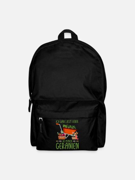 Gärtnerei Gartenliebhaber Geranien Hobbygärtner - Rucksack - Schwarz