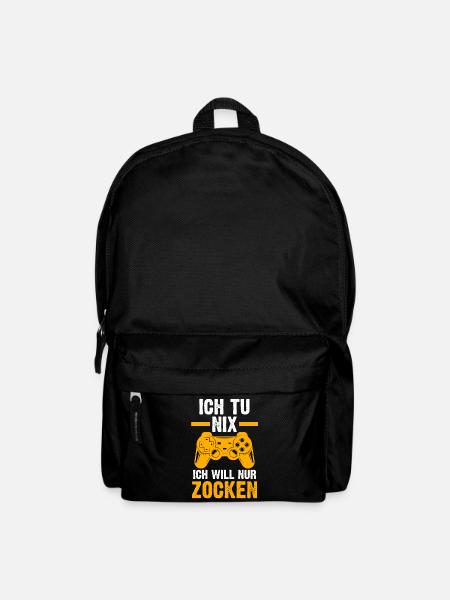 Zocker Zocken Gamer - Rucksack - Schwarz