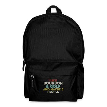 Bourbon & Golf Whikey Golfspieler Golfer - Backpack - black - Front