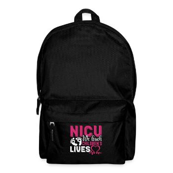 Nicu Nurse Nicu Nurse We Touch Children s Lives - Backpack - black - Front