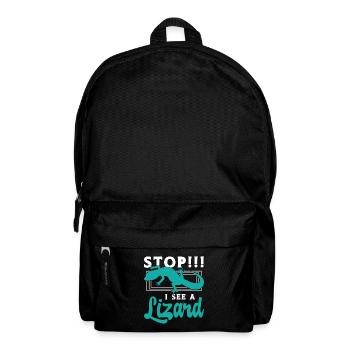 Skinks Stop I See A Lizard Blue Tongued Reptiles - Backpack - black - Front