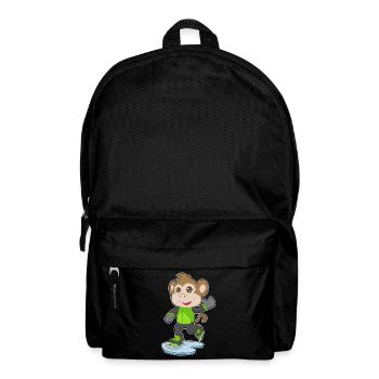 Affe Eislaufen Schlittschuhe - Rucksack - Schwarz - Vorne