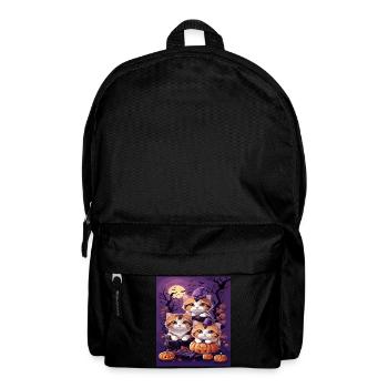 Trio of Halloween-style Kittens - Backpack - black - Front