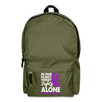 No one fights alone military children's consciousness - Backpack - olive green - Front