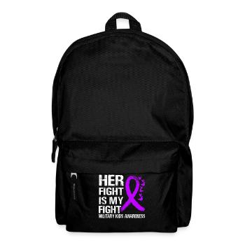 Your fight against Military Kids Awareness - Backpack - black - Front