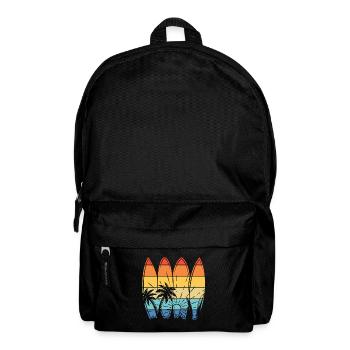 Vintage Surfer Retro Surfing Beach Surf - Backpack - black - Front