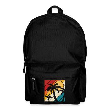 Vintage Surfer Retro Surfing Beach Surf - Backpack - black - Front